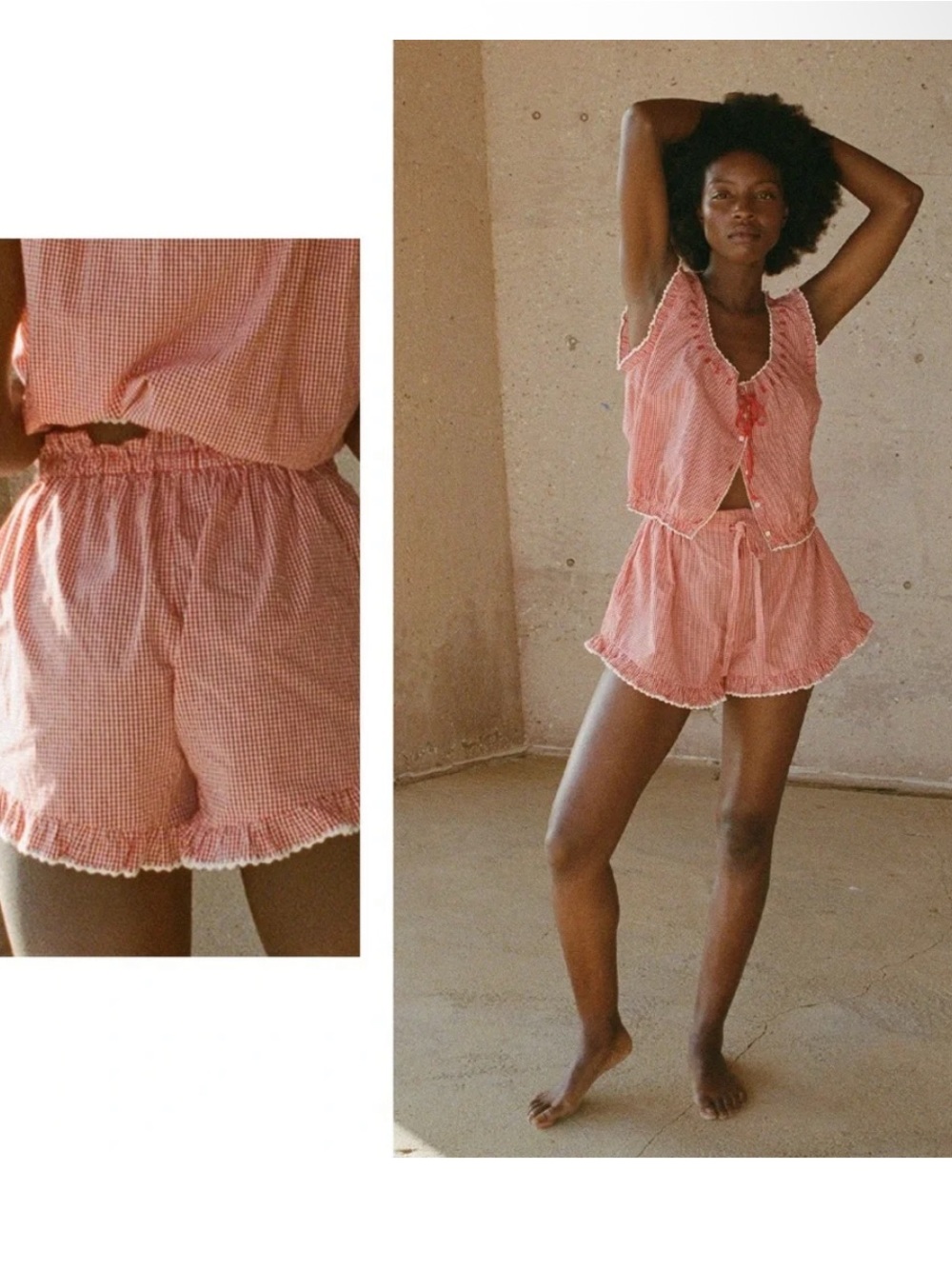 ISO Doen Red Gingham set - tennessee / traveler/ luella shorts red cerise